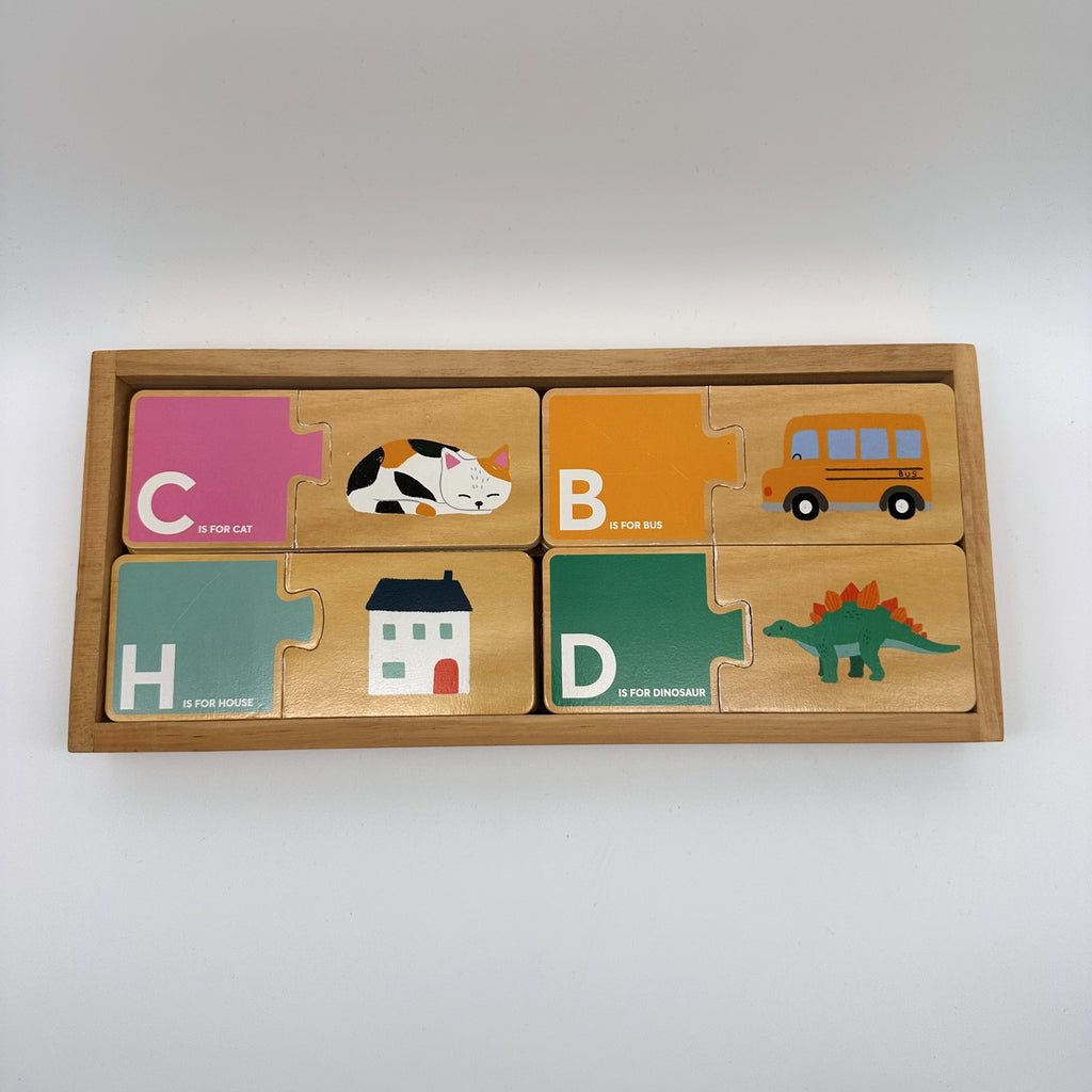 Wooden Alphabet Matching Puzzle in Tray