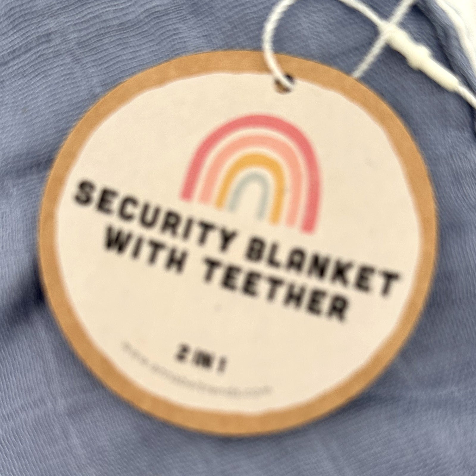 Annabel Trends Security Blanket with Wooden Teether · NEW with tags
