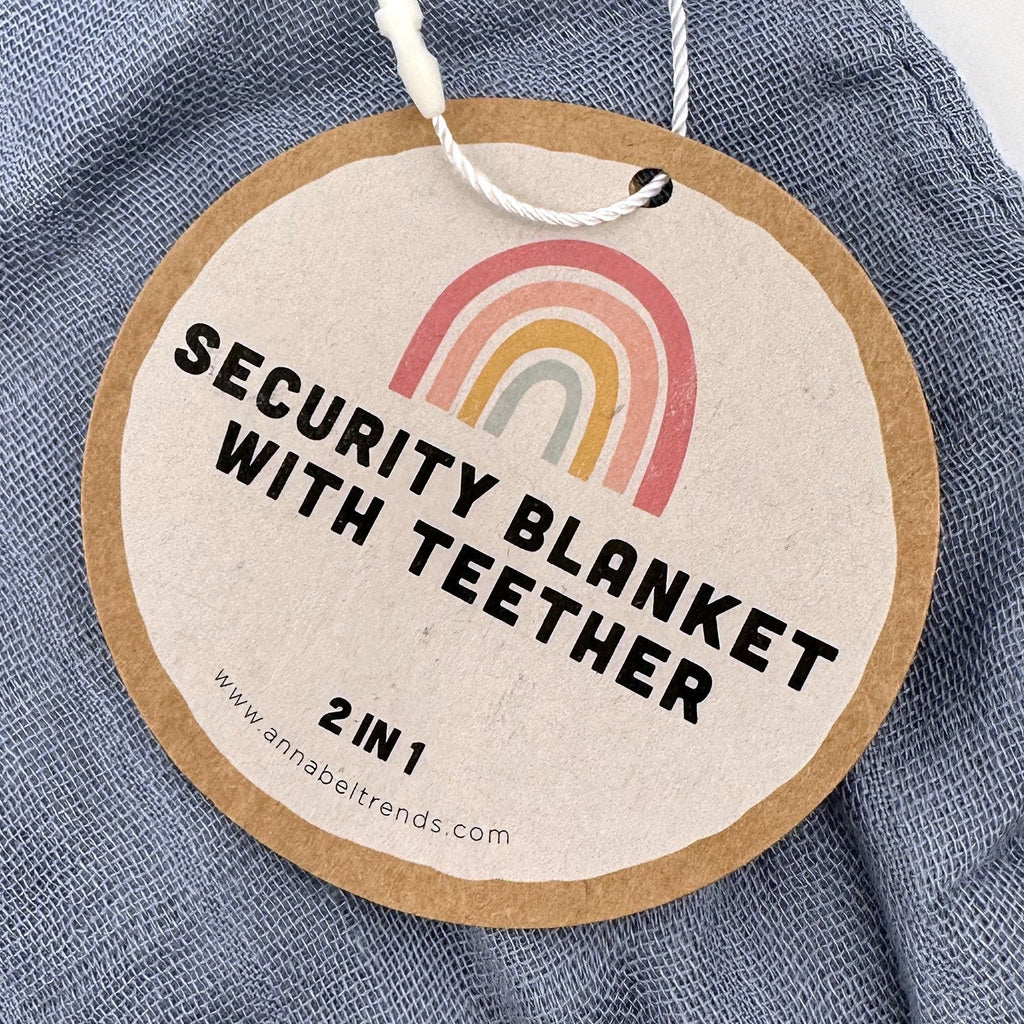 Annabel Trends Security Blanket with Wooden Teether · NEW with tags