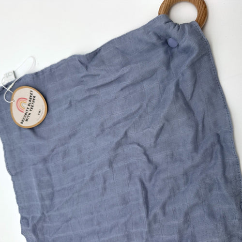 Annabel Trends Security Blanket with Wooden Teether · NEW with tags