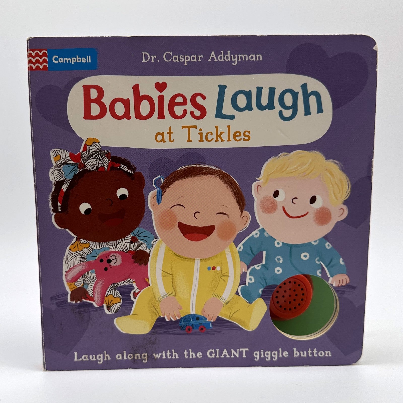 Babies Laugh at Tickles · giggle button book · Dr Caspar Addyman