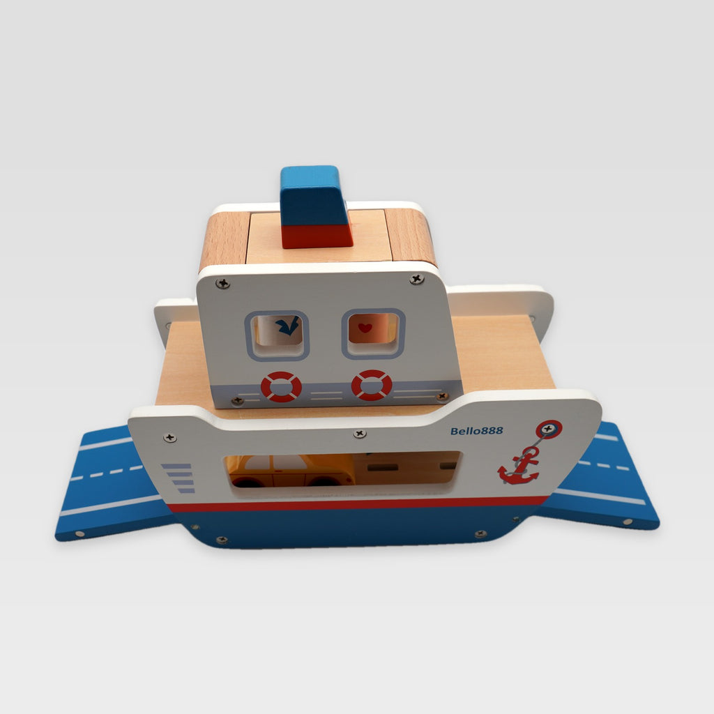 Bello Ferry Ahoy Wooden Shape Sorter Boat (2+ years)