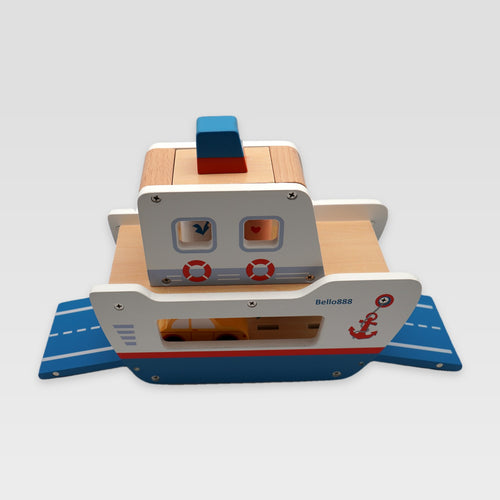 Bello Ferry Ahoy Wooden Shape Sorter Boat (2+ years)