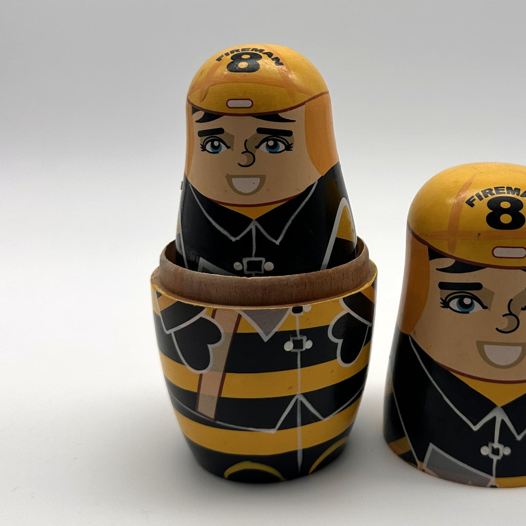 Emergency Heroes Wooden Nesting Dolls Duo · 3+ yrs · 2 sets of 5