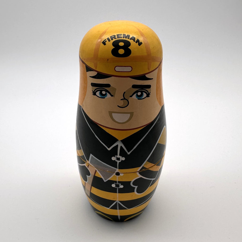 Emergency Heroes Wooden Nesting Dolls Duo · 3+ yrs · 2 sets of 5