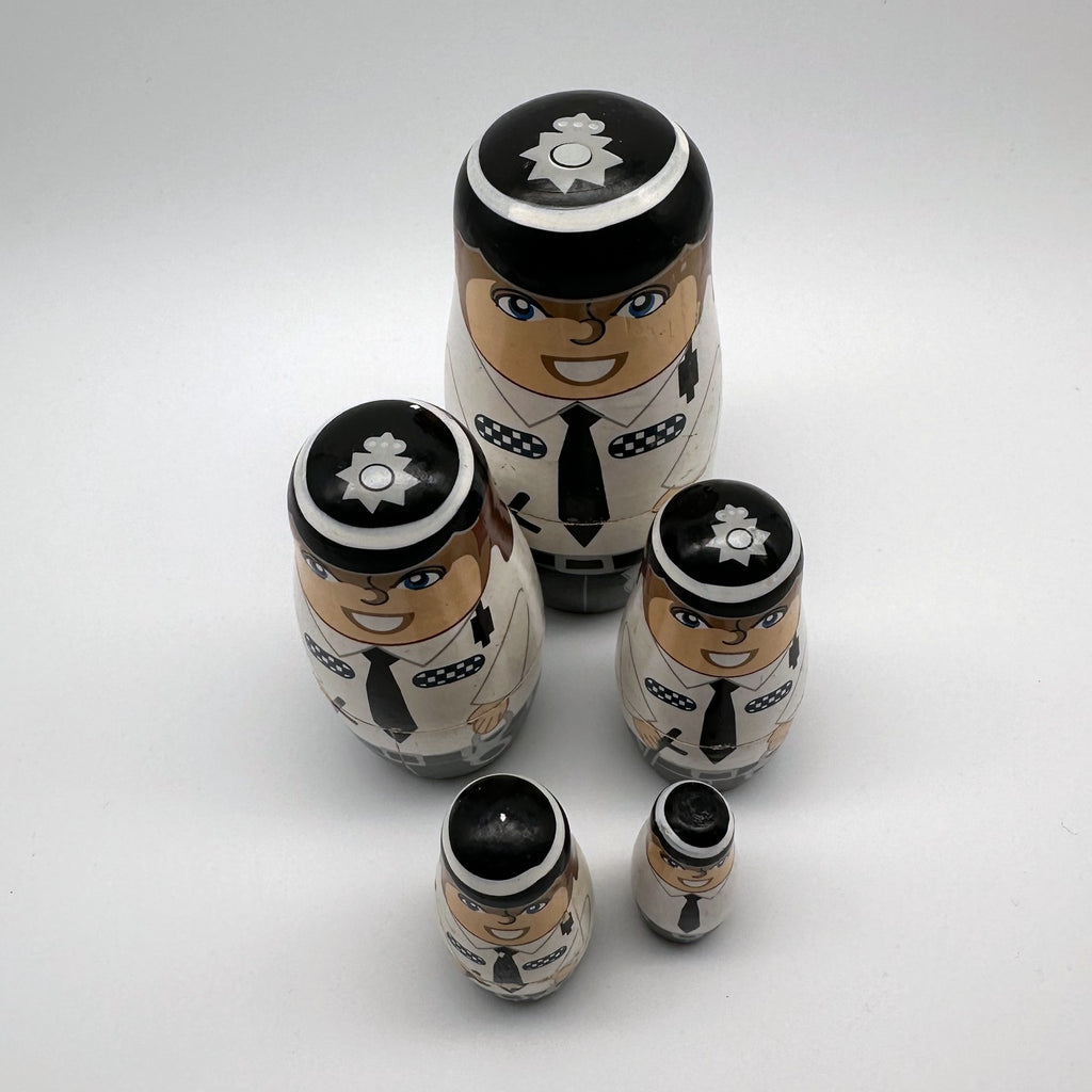 Emergency Heroes Wooden Nesting Dolls Duo · 3+ yrs · 2 sets of 5