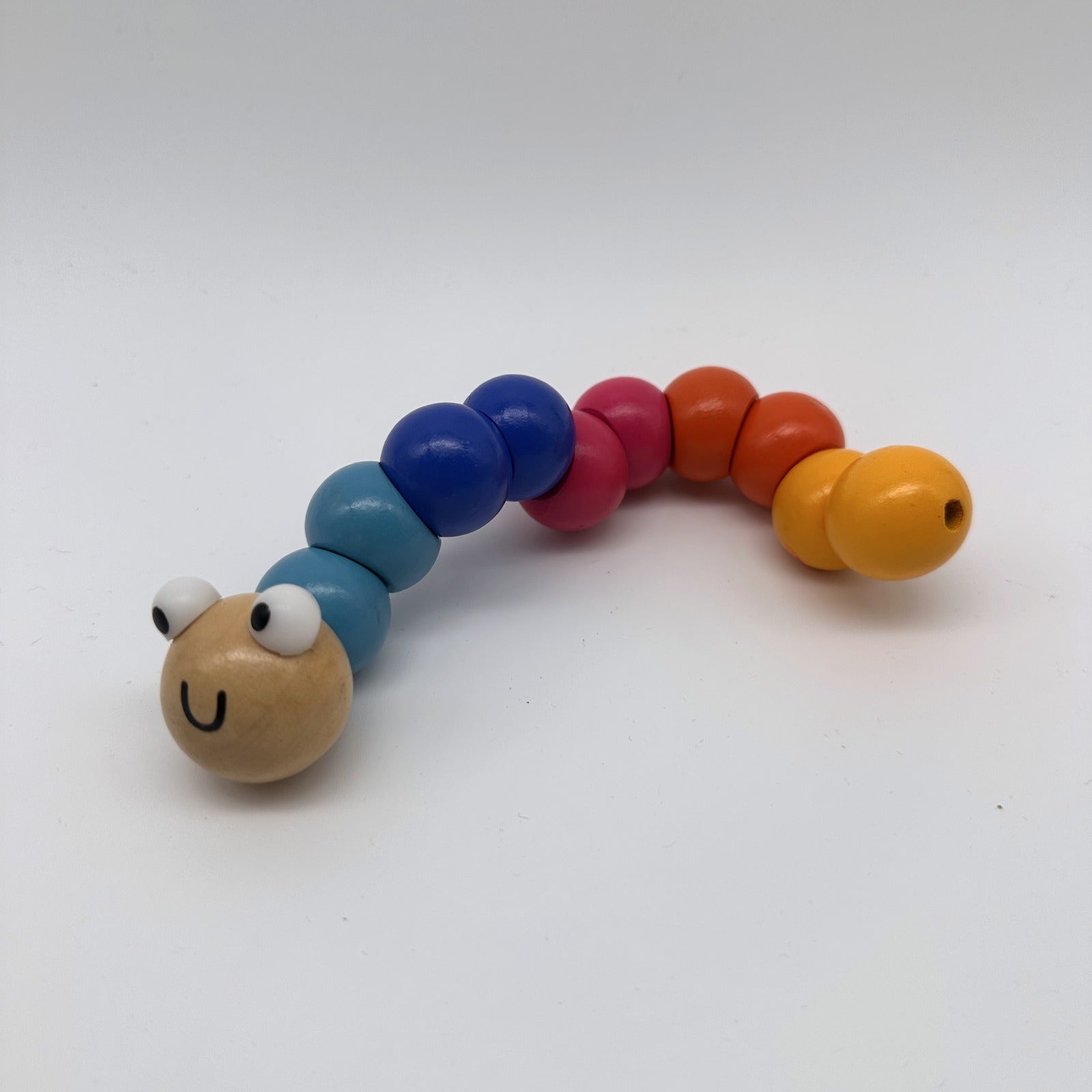 Wooden Wiggle Worm · jointed rainbow caterpillar