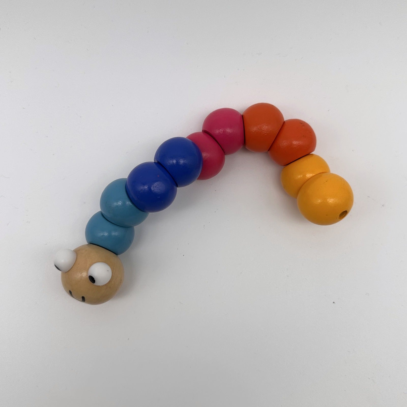 Wooden Wiggle Worm · jointed rainbow caterpillar