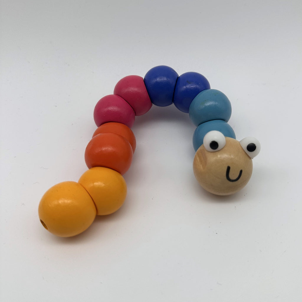 Wooden Wiggle Worm · jointed rainbow caterpillar