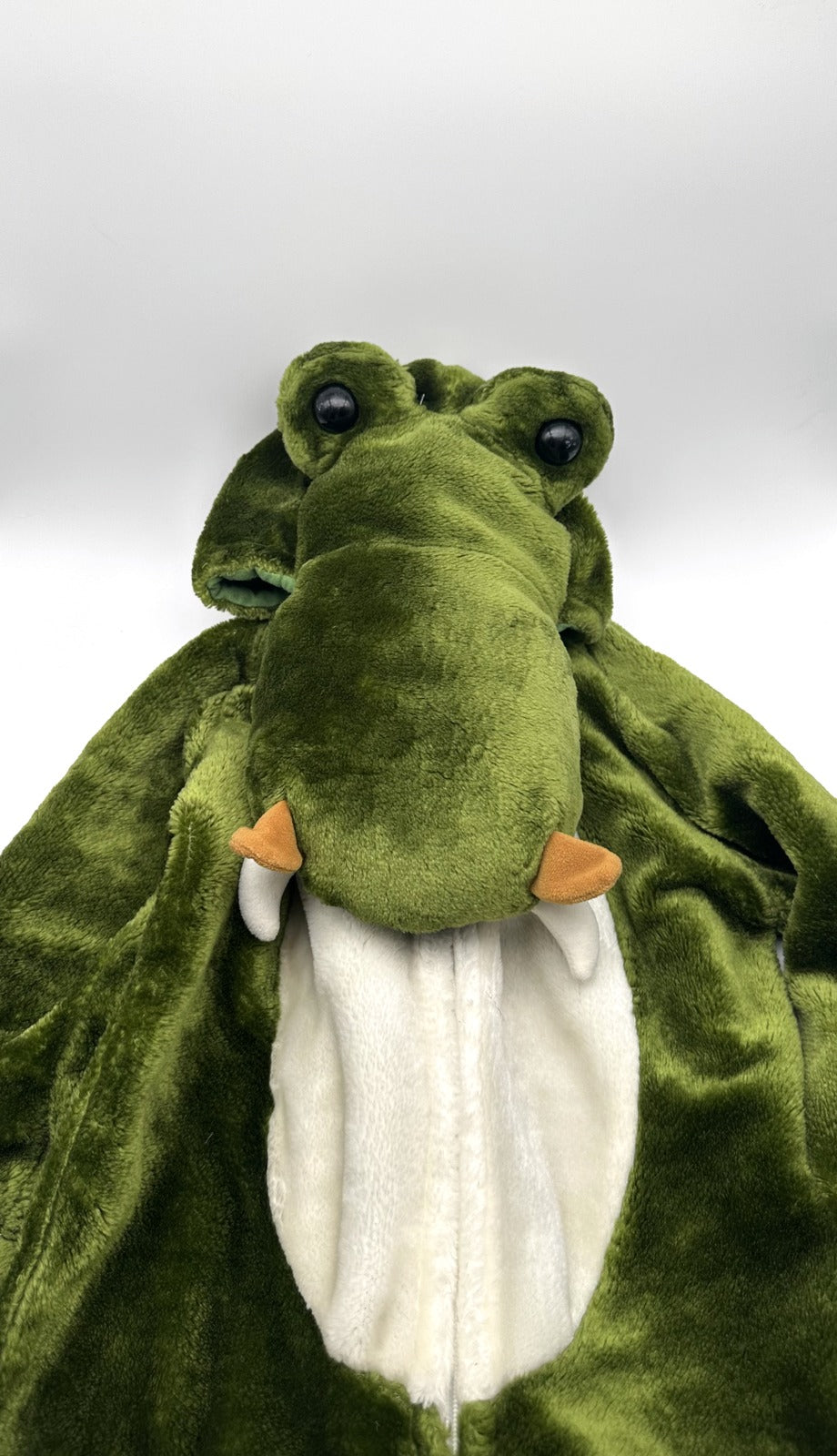 Crocodile Dress-Up Onesie · plush hooded costume