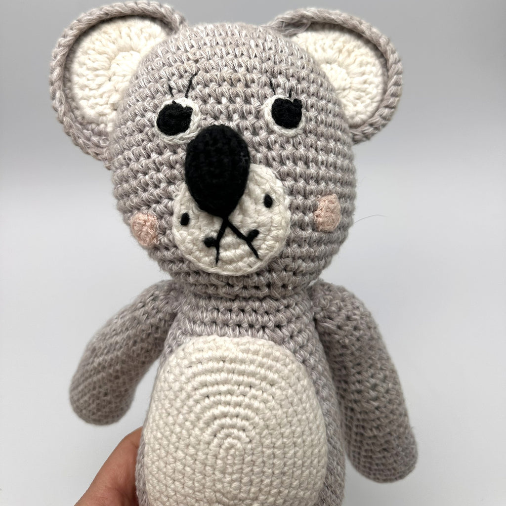 Hand-Crocheted Koala · grey
