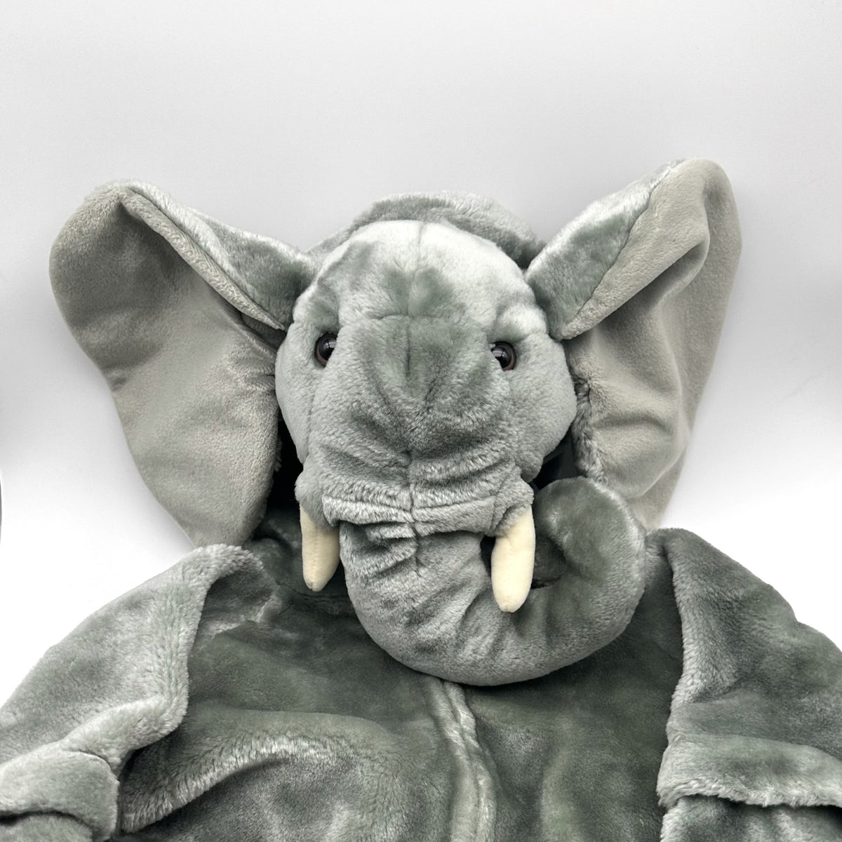 Elephant Dress-Up Onesie · plush hooded costume