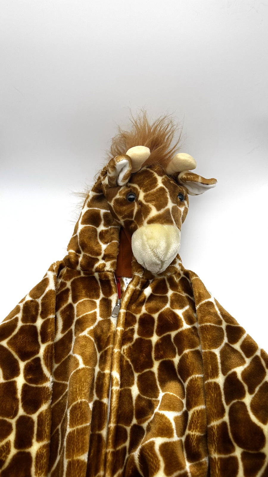 Giraffe Dress-Up Onesie · plush hooded costume