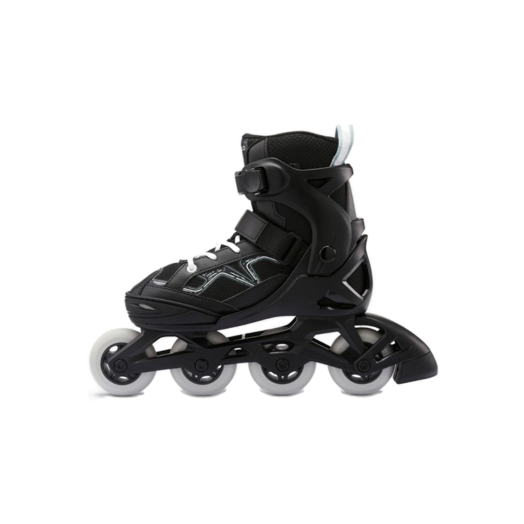 Oxelo Adjustable Kids Inline Skates – UK 13C–2.5 (Black)