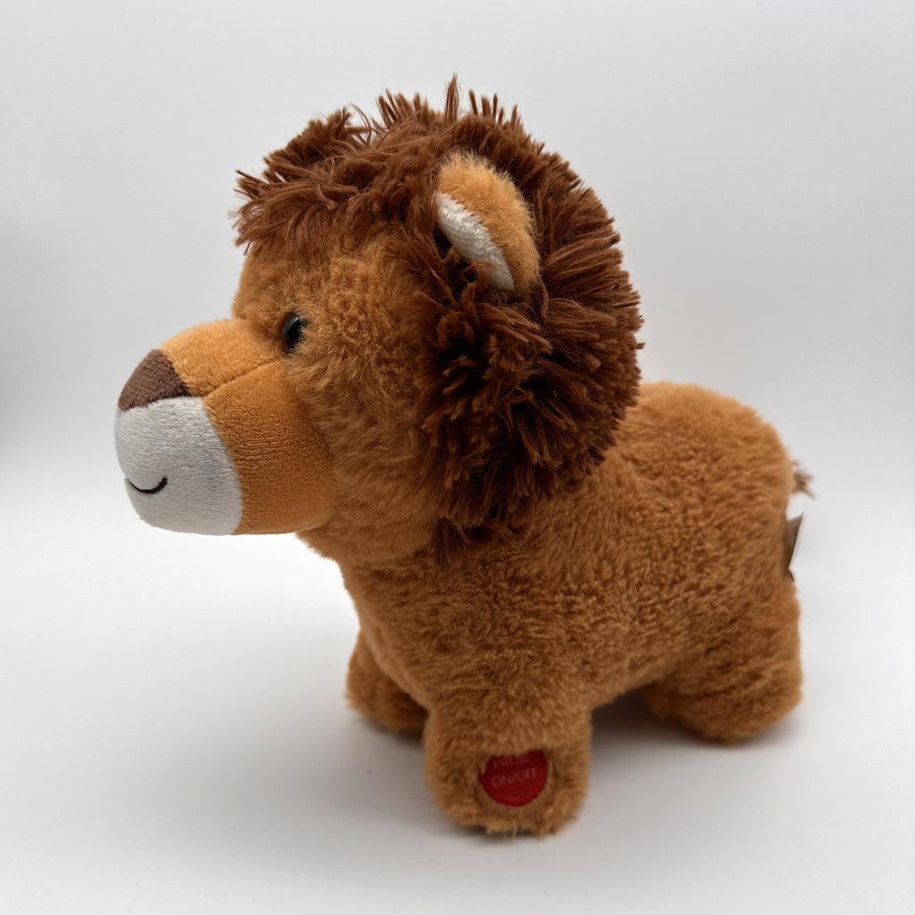 Golden Lion Plush with Roar Sound Button