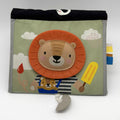 Lion Sensory Cloth Book · taggies, mirror & teether