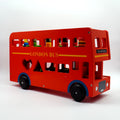 Wooden London Double-Decker Bus with Passengers