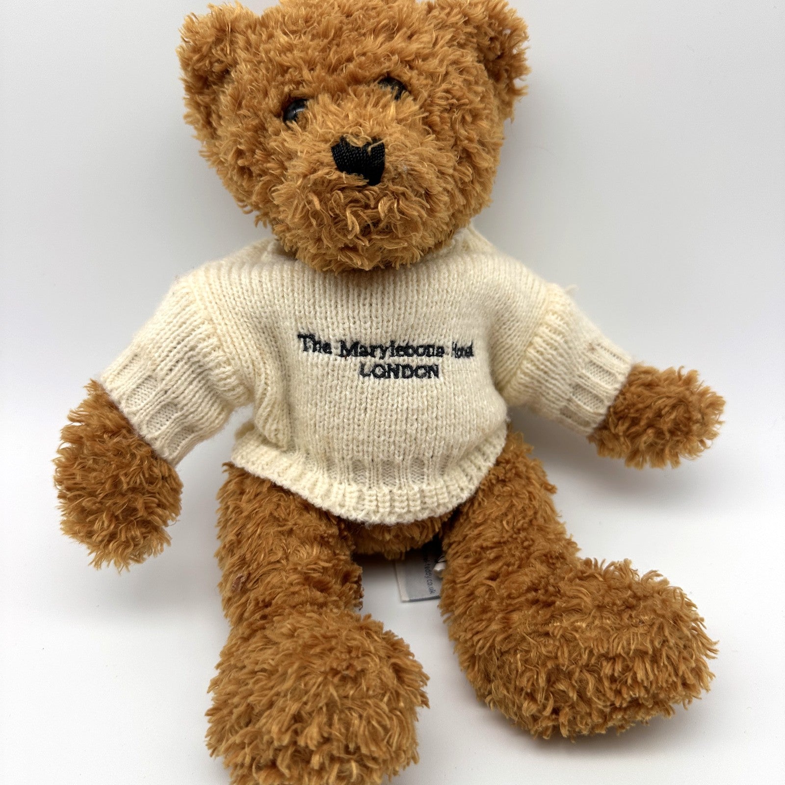 The Marylebone Bear · London Teddy in Cable-Knit Jumper