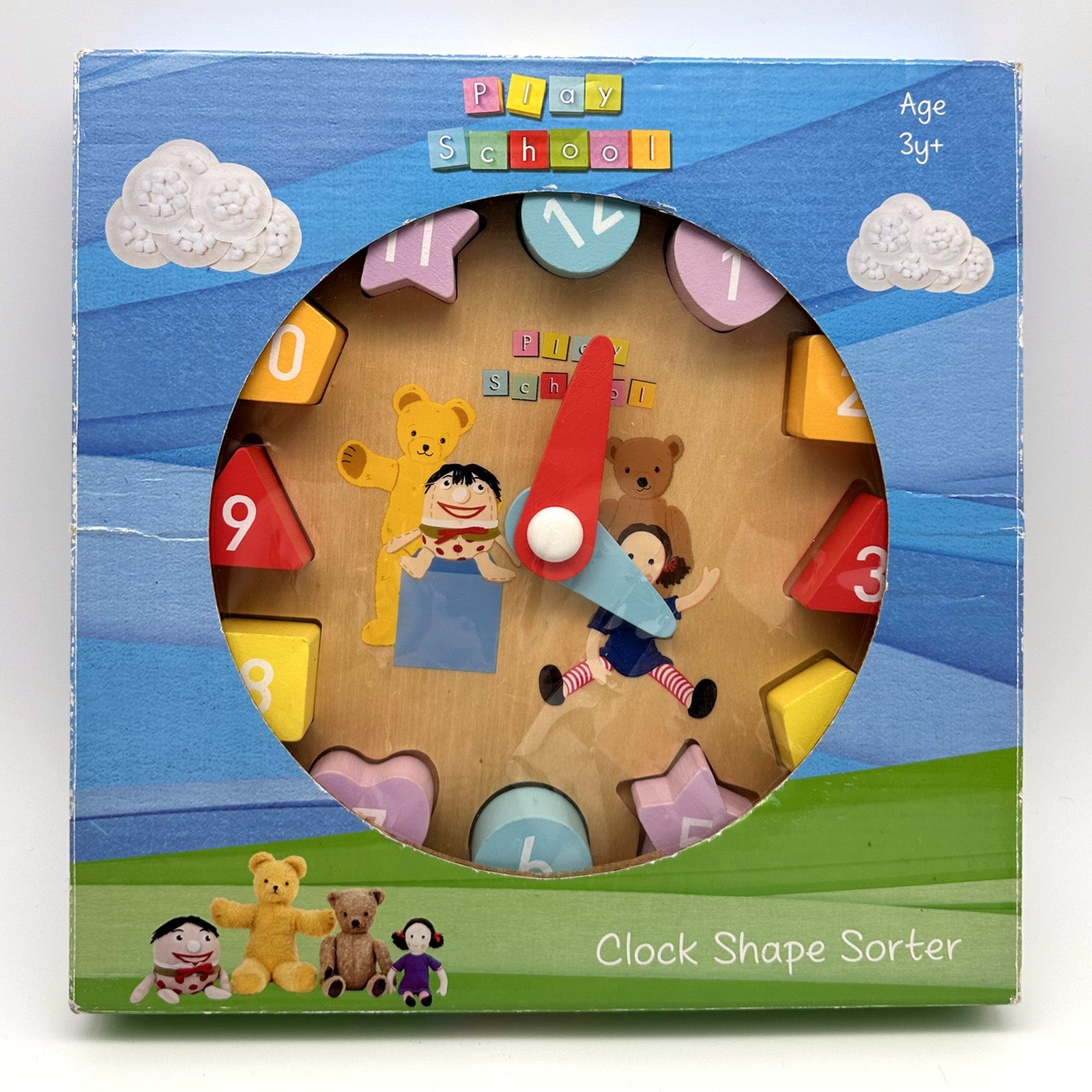Play School Wooden Clock Shape Sorter (3+)