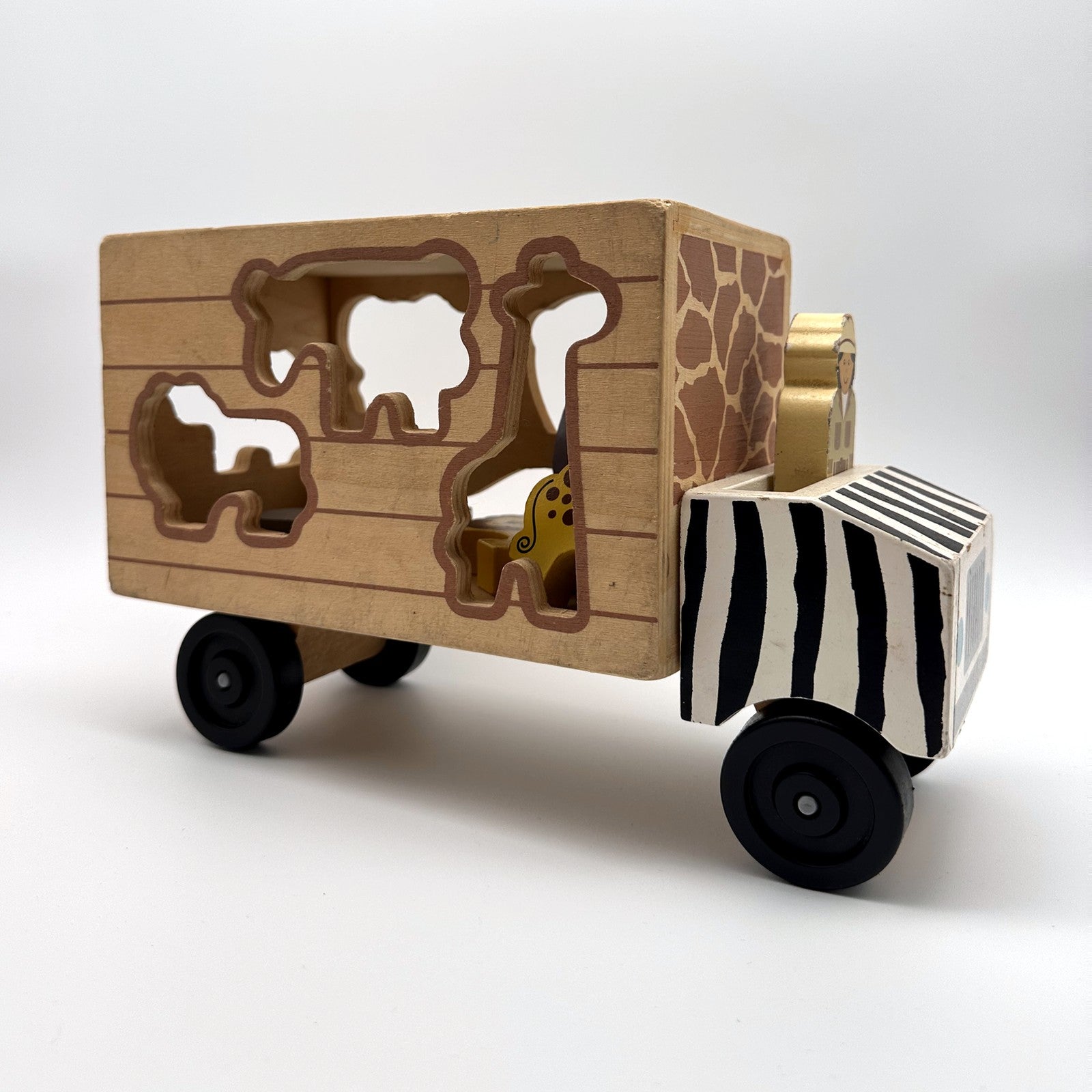 Wooden Safari Animal Shape Sorter Truck (18m+)