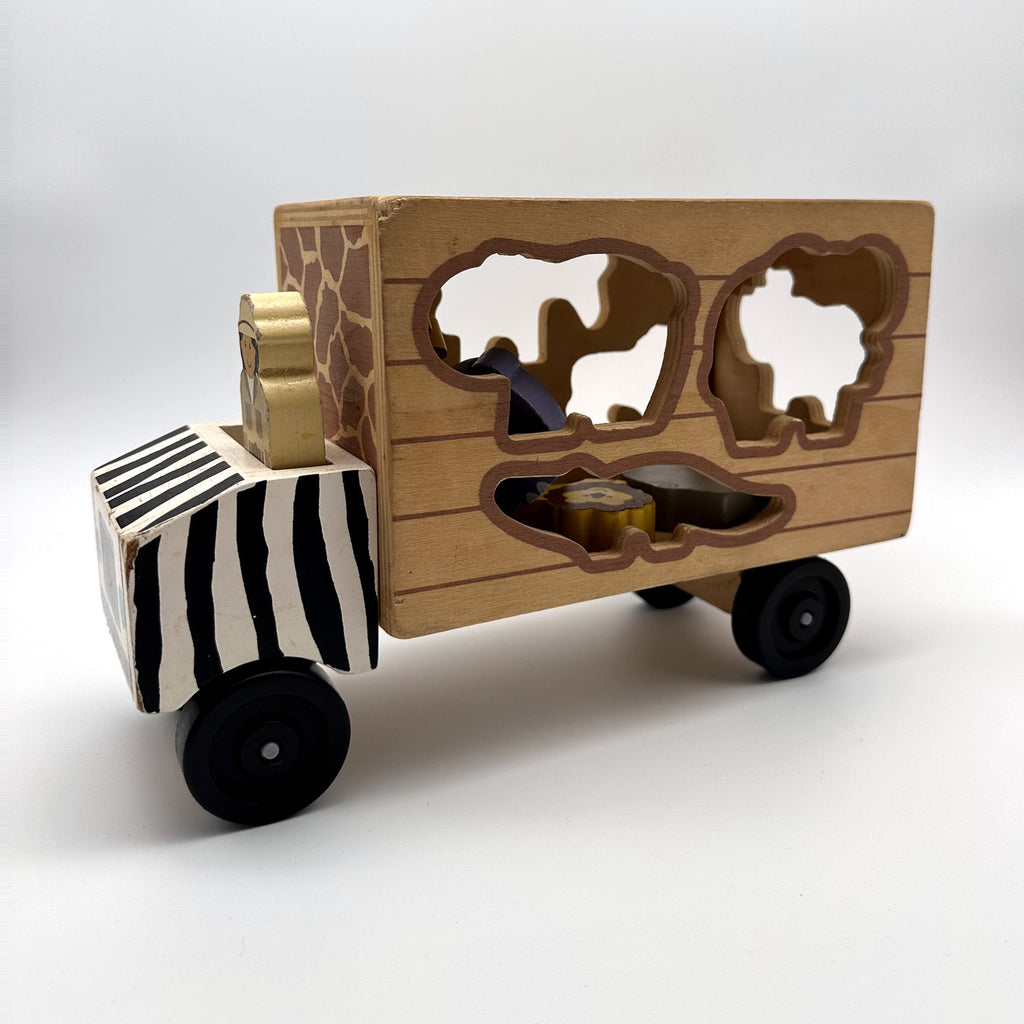 Wooden Safari Animal Shape Sorter Truck (18m+)