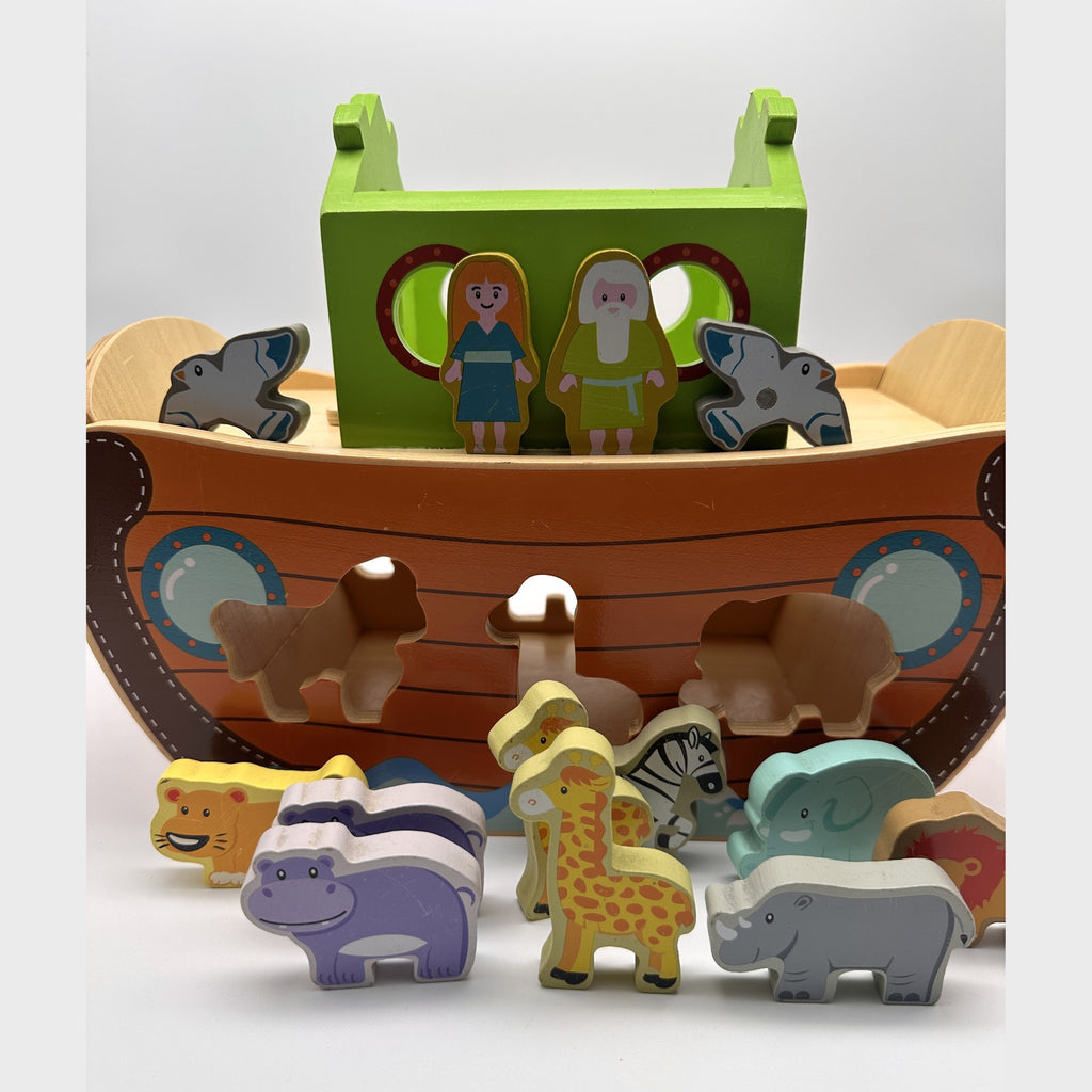 Wooden Noah's Ark Playset with Animals & Gatehouse · 2+ yrs