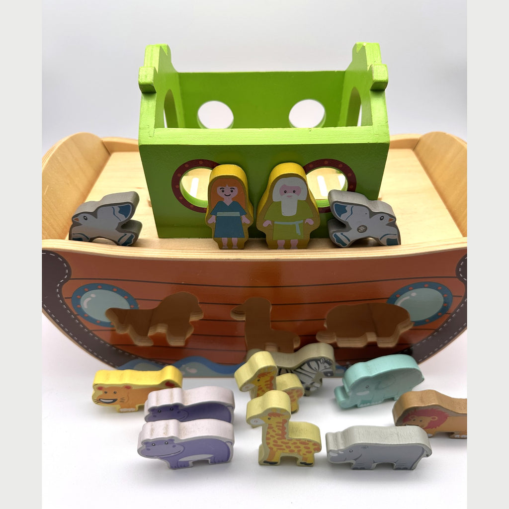 Wooden Noah's Ark Playset with Animals & Gatehouse · 2+ yrs