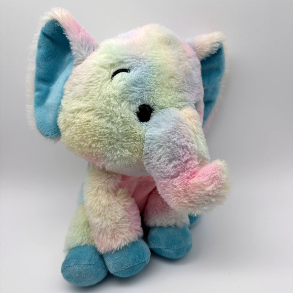 Rainbow Tie-Dye Elephant Plush