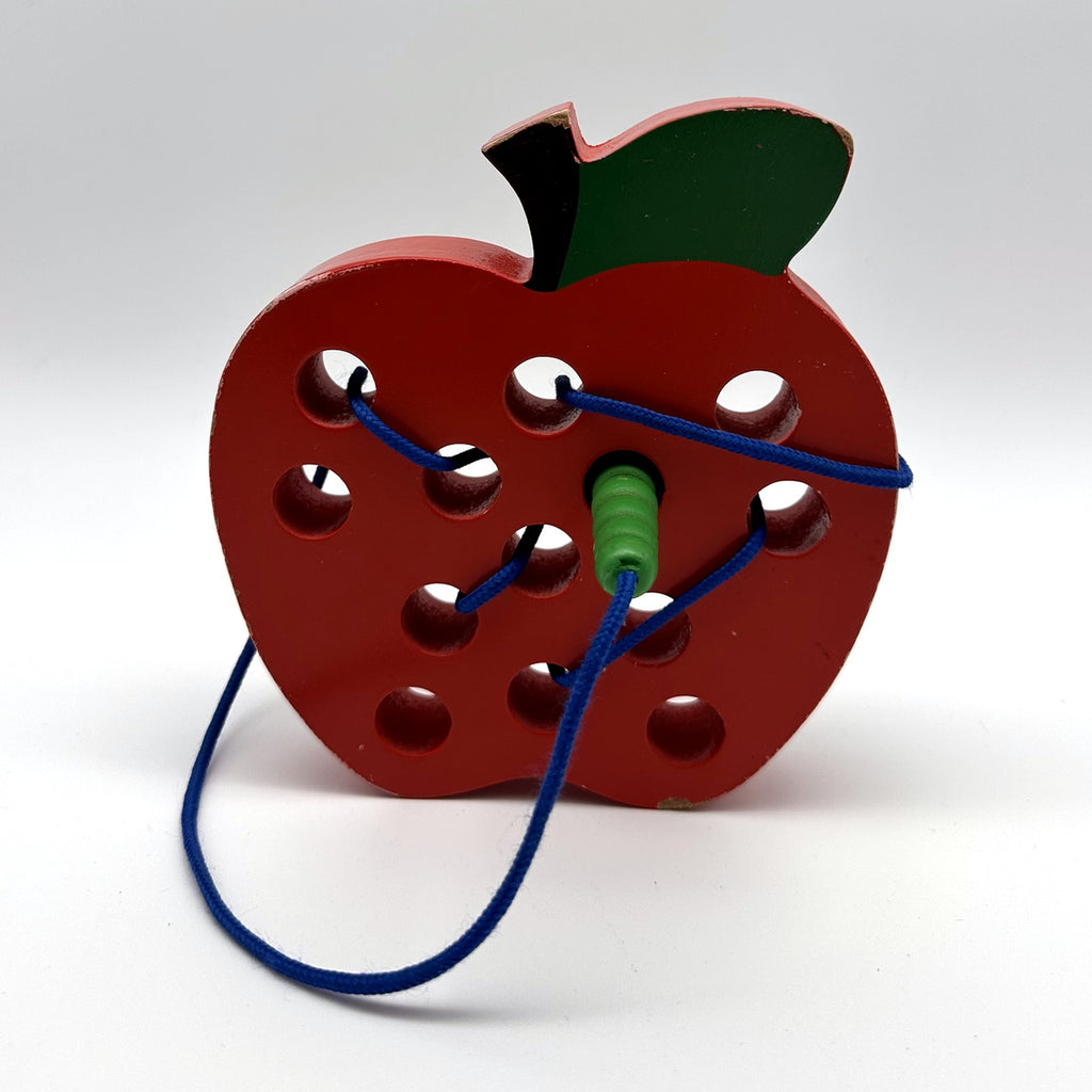 Wooden Lacing Apple Threading Toy (2+)