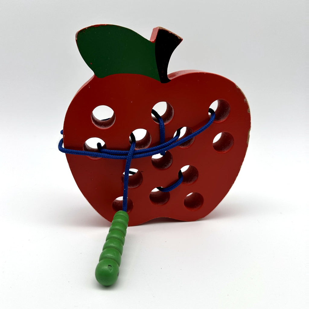 Wooden Lacing Apple Threading Toy (2+)