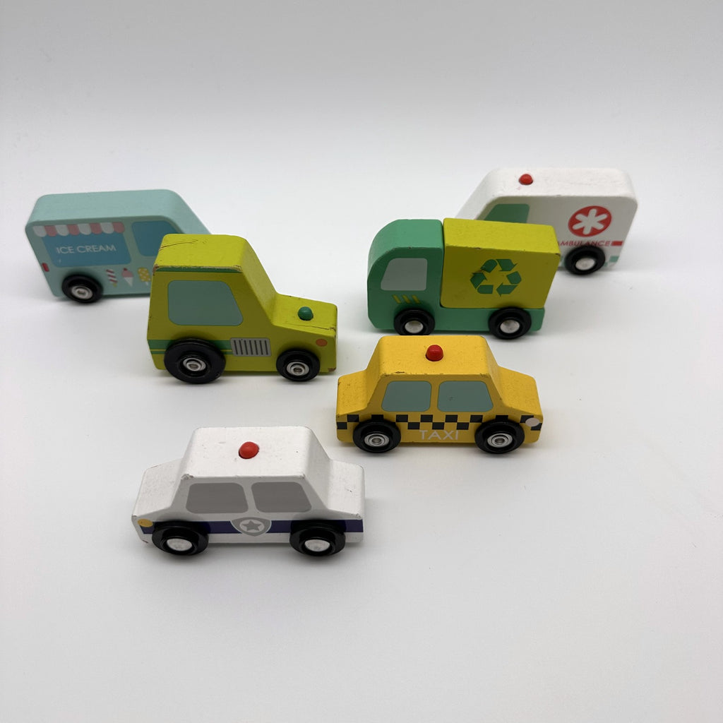 Wooden Town Vehicles Set · 6 vehicles · 2+ yrs