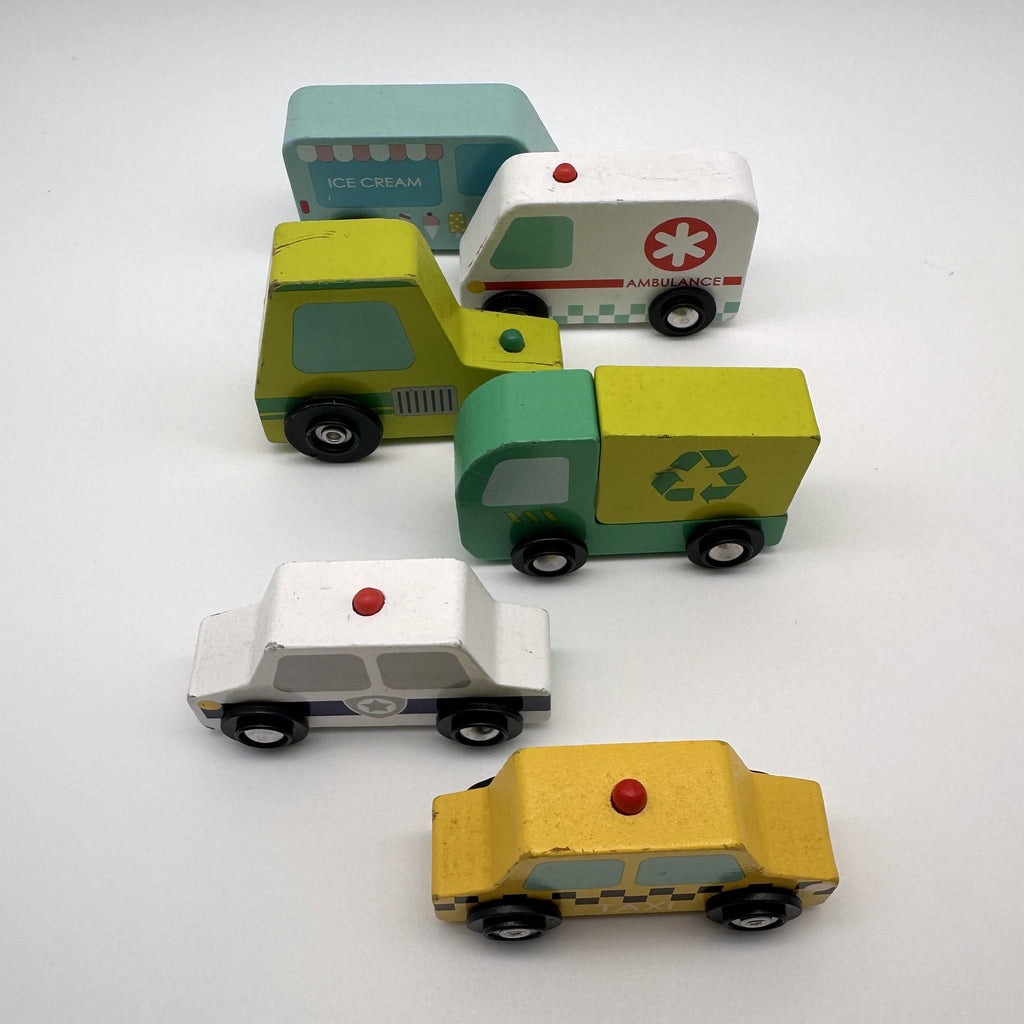 Wooden Town Vehicles Set · 6 vehicles · 2+ yrs