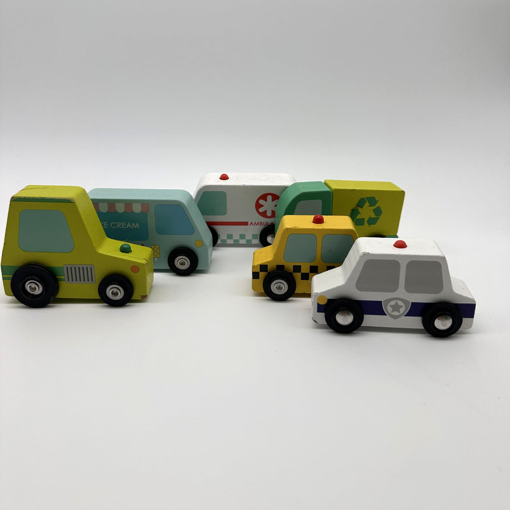 Wooden Town Vehicles Set · 6 vehicles · 2+ yrs