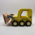 Wooden Construction Truck Pair · loader + road roller